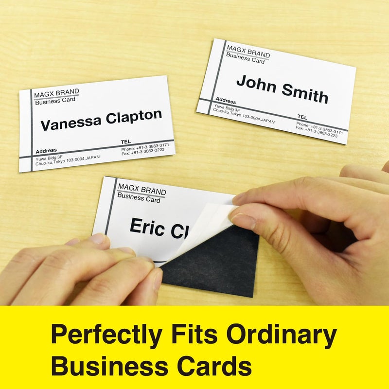 MagX Magnetic Business Card with Adhesive Backing, 3.5 x 2 Inch, 50-pack, Self Adhesive Business Card Magnets, Stationery, Office supply (MVAB-50) - Image 4